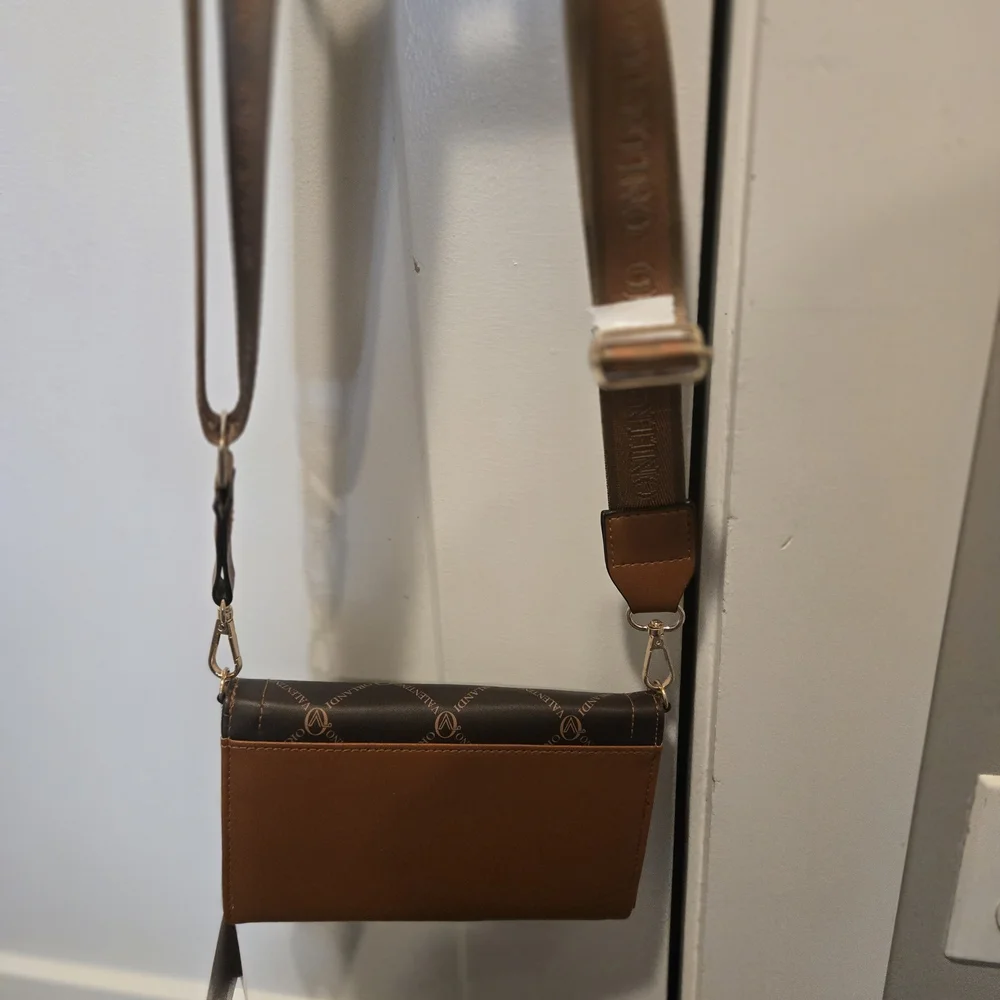 Valentino Orlandi Brown Logo Crossbody Bag Wallet Purse NWT - Picture 6 of 9